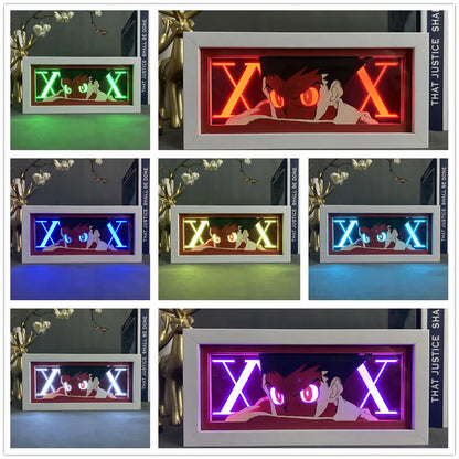 Anime Hunter x Hunter Gon Shadow Box LED Night Light - Decorative Table Lamp for Gamer Room and Bedside Use