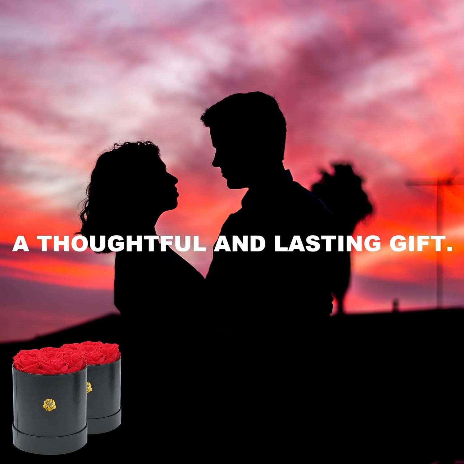 Premium Preserved Red Roses Gift Box for Her - Lasting Fresh Roses for Valentine's Day and Beyond