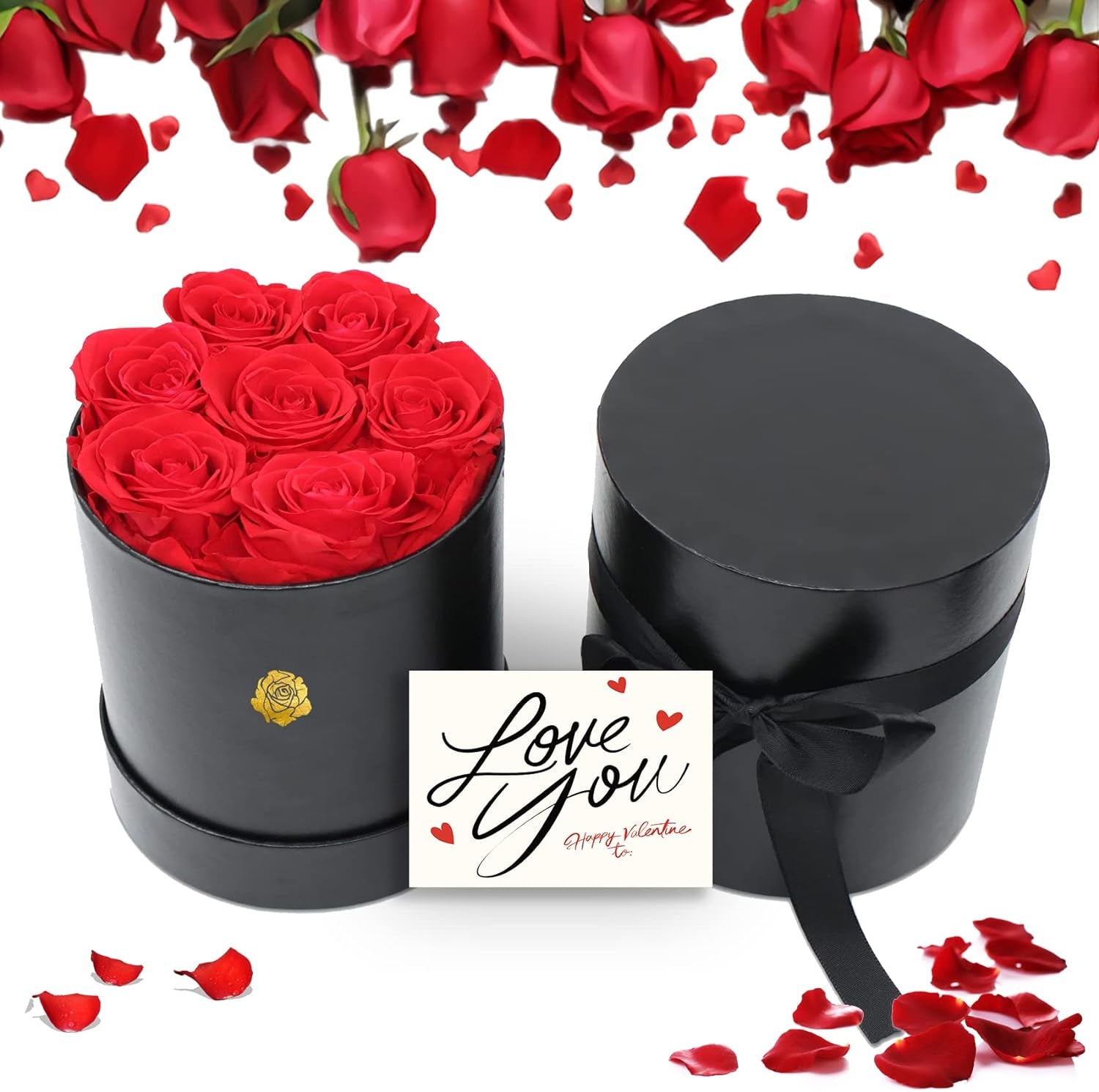 Premium Preserved Red Roses Gift Box for Her - Lasting Fresh Roses for Valentine's Day and Beyond